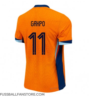 Niederlande Cody Gakpo #11 Replik Heimtrikot EM 2024 Kurzarm